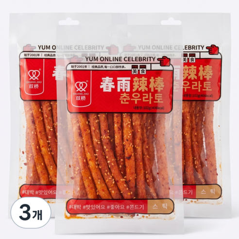 마라 쫀드기 스틱, 3개, 102g