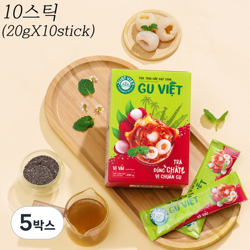 저스트비엣 치아씨드 과일차 리치맛 / 정식수입 / 아이스티 / 국내배송