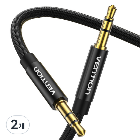 벤션 TRS 3.5mm 스테레오 AUX M to M 오디오 케이블, 0.5m, 2개