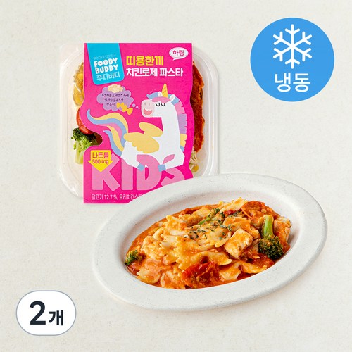 [로켓프레시] 푸디버디 띠용한끼 치킨 로제 파스타 (냉동), 230g, 2개
