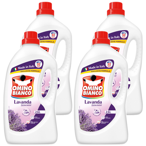 오미노비앙코 라벤더향 액상세제 본품, 2.6L, 4개