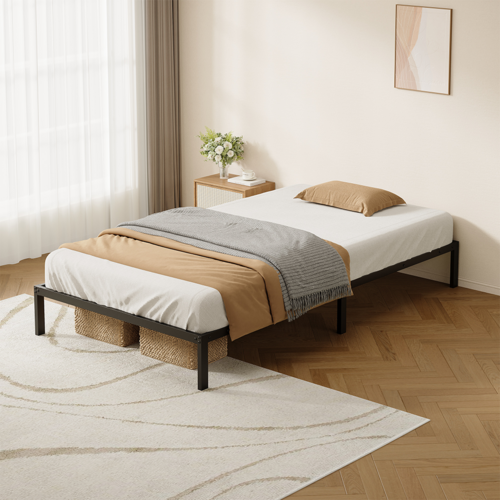 KURUA 철제 침대프레임 침대깔판 매트리스 받침대 바닥 깔판, 블랙