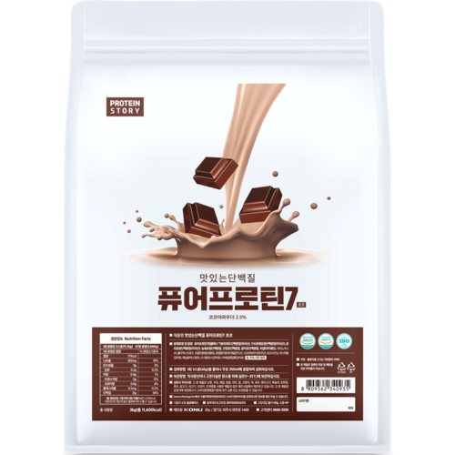 프로틴스토리 맛있는 단백질 퓨어프로틴7 3kg 쇼콜라초코, 1개