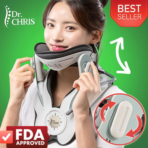 닥터크리스 목견인기 FDA등록 1등급 수직목견인 의료기기 목디스크 거북목 일자목 교정 치료기 자세교정, 1개