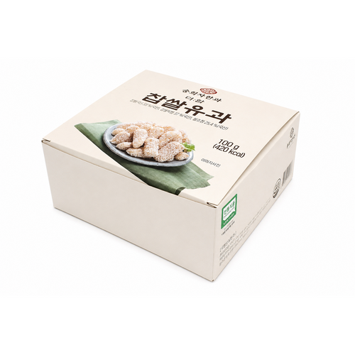 송희자 한과 프리미엄 전통 찹쌀유과 간식 디저트 선물용, 1개, 100g