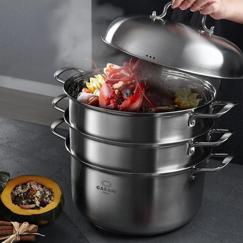 까사니 쿠치나 인덕션 IH 3단 스테인리스 찜솥 32cm / 36cm