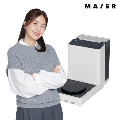[마이어] 즉석 한강 라면 조리기 (Maier ez100) 라면 끓이는 기계 신애라 가정용 캠핑 멀티 쿠커 미우새, 아이보리, 색상:아이보리