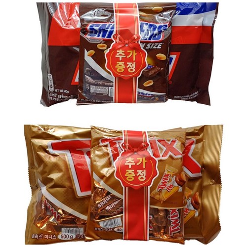 마즈 스니커즈+트윅스 500g+160g, 500g