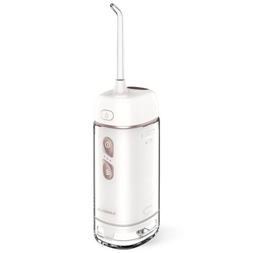 글로스마일 휴대용 접이식 무선 핸디형 구강세정기 IPX7 1세트 화이트 GO100, GO-100