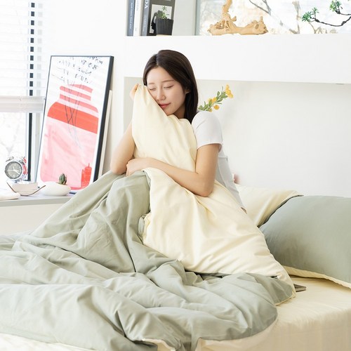 네이처코지 콩 섬유 향균 마이크로 차렵 이불 세트