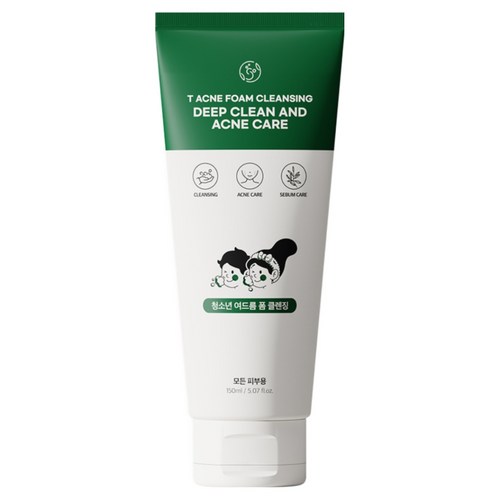 와프랩 티 청소년 여드름 폼 클렌징, 150ml, 1개