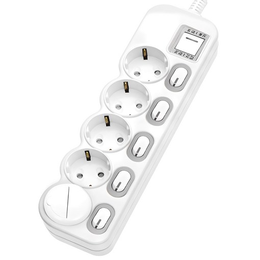 에코파워탭 개별 절전 과부하차단 멀티탭 5구 EPML305SS  안전커버 랜덤발송