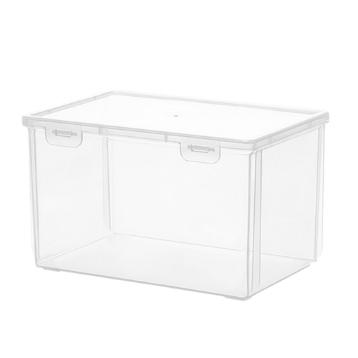 다용도 뚜껑 수납 정리함 박스, 1개, 투명