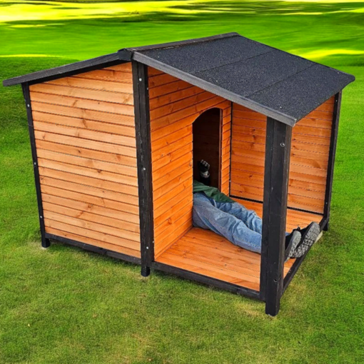 원목 야외 대형견집 디자인2, 1개, 원목