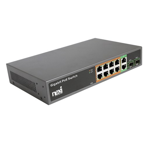 NEXI 넥시 기가비트 POE 스위치 8포트 UPLINK2포트 2SFP 포트 NX1237, 1개