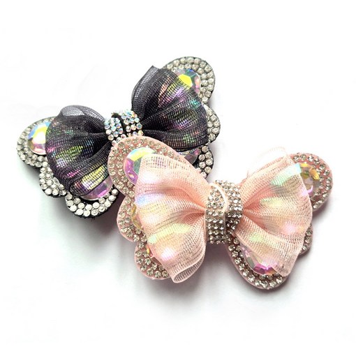 보석나비 리본 코사지, 아동 유아 구두 장식, 탈부착악세사리