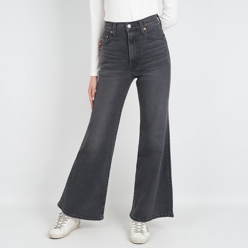 리바이스 여성 청바지 립케이지 벨 부츠컷 블랙 A75030000