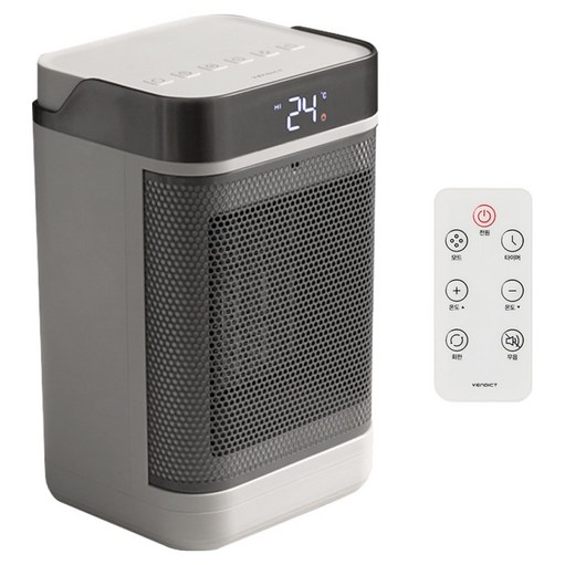 벤딕트 가정용 미니 전기 탁상형 온풍기, 오프화이트, VDTPH1A