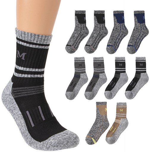 베이스알파에센셜 남성용 등산 작업용 양말 10종 세트 최고 품질!