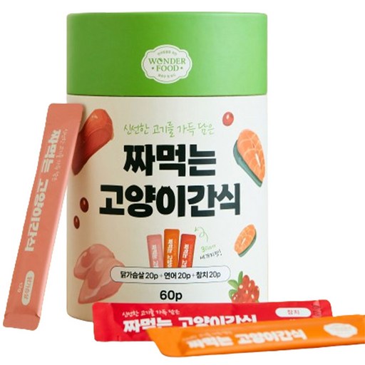 원더푸드 짜먹는 고양이 간식 60p