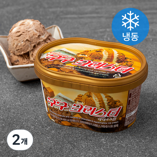 롯데웰푸드 구구 크러스터 아이스크림 (냉동), 660ml