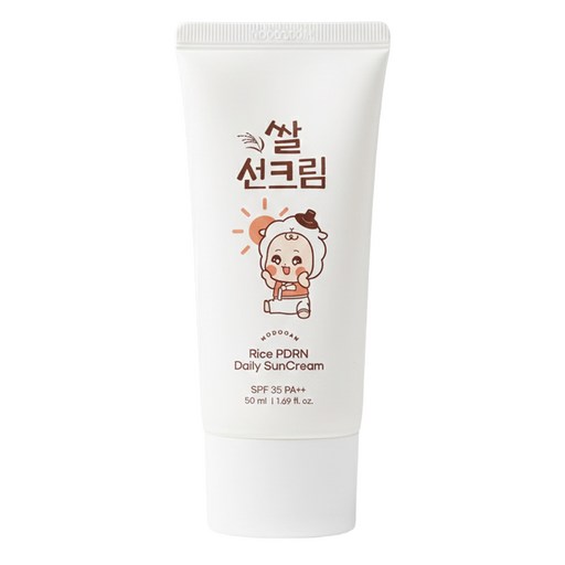 모두안 쌀 PDRN 무기자차 워셔블 유아 선크림 SPF35 PA++