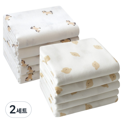 베이비앤아이 소프트 사각 천기저귀 포니 5p + 뭉이 5p 세트