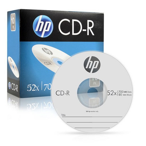 HP CD-R 52X 700MB 슬림 케이스 10p, 단일 상품