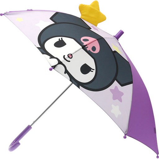 KUROMI 酷洛米 三麗鷗兒童47甜蜜之星立體全息長柄傘 MUHKU10045