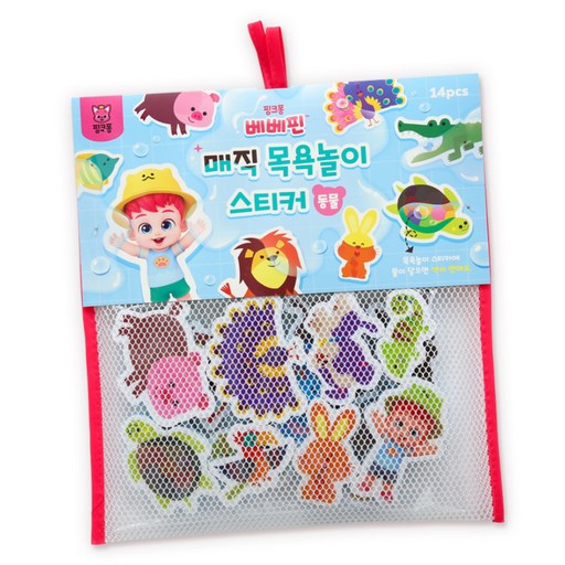 pinkfong 碰碰狐 Bebefinn 魔法洗澡遊戲貼紙, 動物