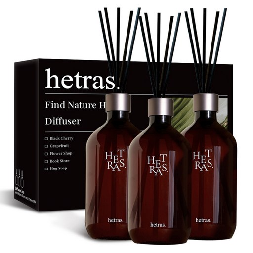 헤트라스 프리미엄 대용량 디퓨저, 데이지, 500ml, 3개