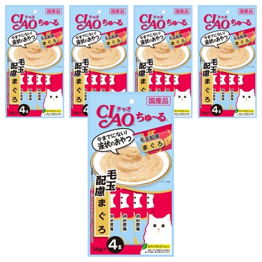 INABA CIAO 啾嚕 肉泥, 鮪魚, 56g, 5袋