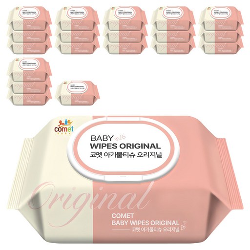 코멧 오리지널 유아용 아기물티슈 캡형