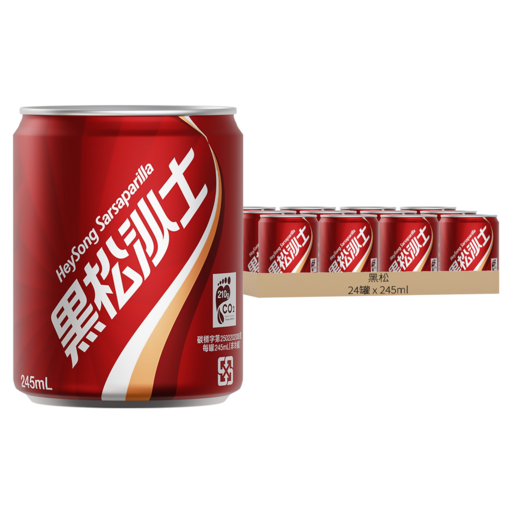 黑松 沙士, 245ml, 24罐