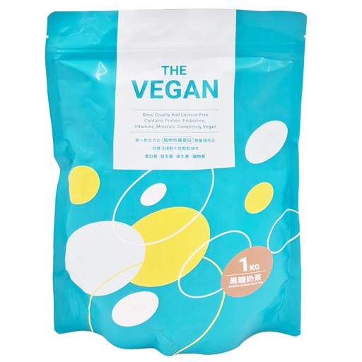 THE VEGAN 樂維根 植物性優蛋白 黑糖奶茶, 1kg, 1包