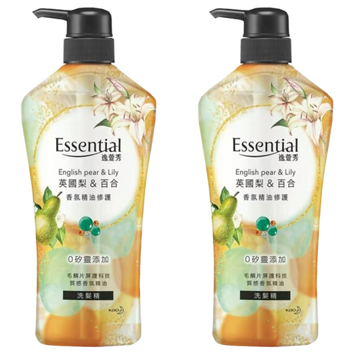 Essential 逸萱秀 台灣公司貨 香氛精油修護 洗髮精 英國梨&百合, 700ml, 2瓶
