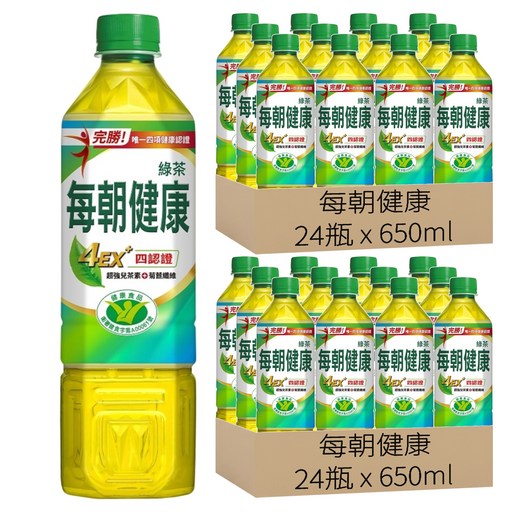 每朝健康 綠茶, 650ml, 48瓶