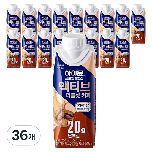 하이뮨 프로틴 밸런스 액티브 더블샷 커피 드링크믹스 RTD