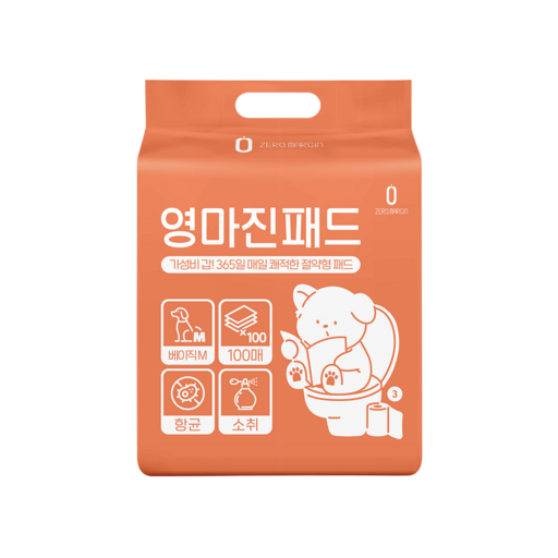 영마진 강아지 배변패드 베이직 18g 100개입 1개