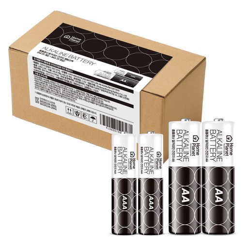 홈플래닛 알카라인 건전지 패밀리팩 AA AAA 완벽한 전력 솔루션