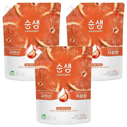 순샘 구연산 자몽향 주방세제 리필