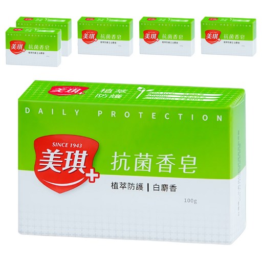 美琪 抗菌香皂 白麝香, 100g, 6個
