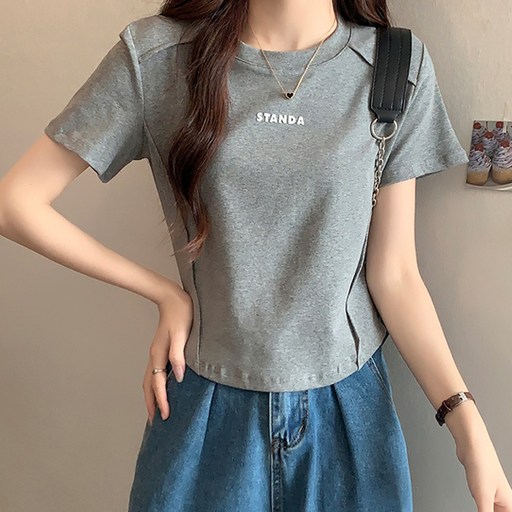 어썸풀 여성용 라움 절개 반팔 티셔츠 A25SMT032012