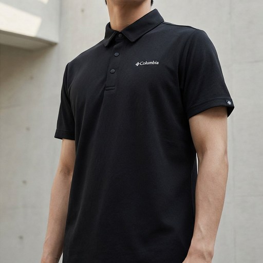 Columbia 哥倫比亞 男女通用短袖Polo衫 C62YMG601, 黑色
