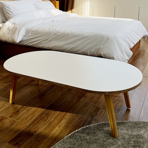 헤이몰리 새론 HPM 자작 원목 접이식 좌탁 거실 소파 테이블 1100mm