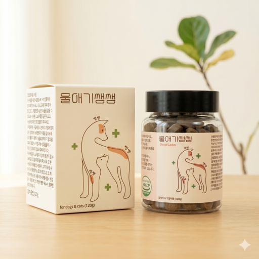 디어랩스 강아지 울애기쌩쌩 노견 눈 피부 관절 면역 장 종합영양제
