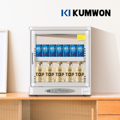 아이지원 소형 전기 온장고 2단 약국 음료 보온고 쇼케이스 온장고 KHU051H
