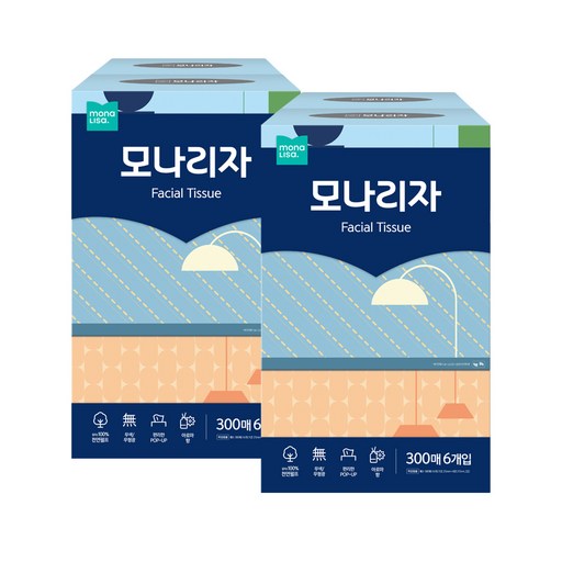모나리자 천연펄프 미용티슈 2겹
