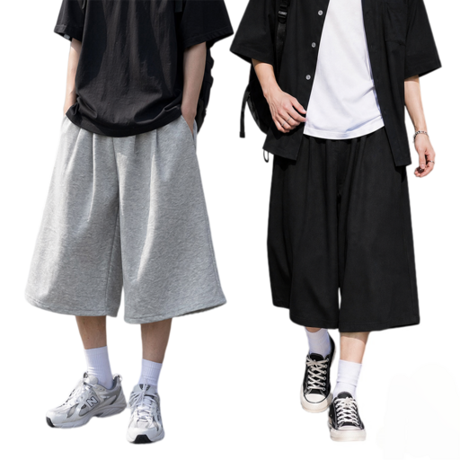1+1 남자 버뮤다팬츠 7부 와이드 반바지 베이잉