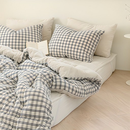 쉬즈홈 국내 제조 라떼 듀얼 극세사 차렵이불